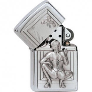 Zippo Smoking Woman Emblem